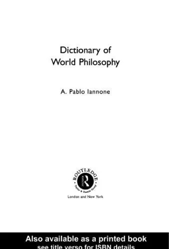 دانلود نسخه کامل کتاب Dictionary of World Philosophy