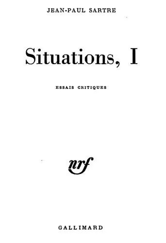دانلود نسخه کامل کتاب Situations I: Essais Critiques