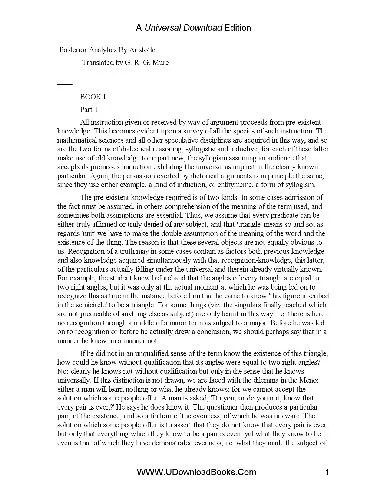 دانلود نسخه کامل کتاب Prior Analytics and Posterior Analytics