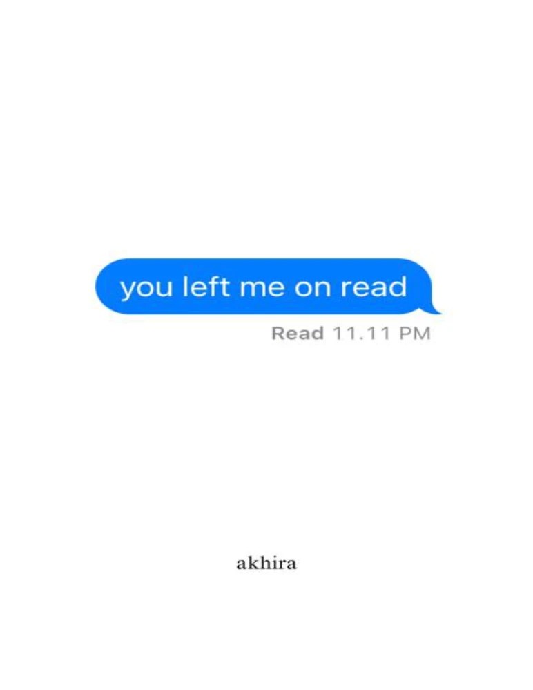 کتاب You Left Me on Read (تو مرا در حالت خوانده شده رها کردی) نسخه انگلیسی PDF | آخیرا