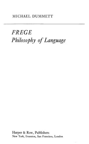 دانلود نسخه کامل کتاب Frege: Philosophy of Language