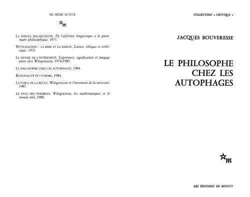 دانلود نسخه کامل کتاب Le philosophe chez les autophages