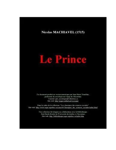 دانلود نسخه کامل کتاب Le prince 1515