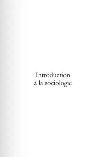 دانلود نسخه کامل کتاب Introduction a la sociologie