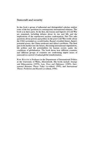 دانلود نسخه کامل کتاب Statecraft and Security: The Cold War and Beyond