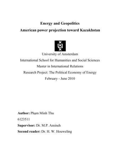 دانلود نسخه کامل کتاب Minh. Energy and Geopolitics American power projection toward Kazakhstan