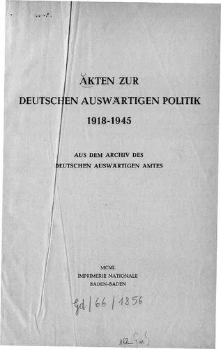 دانلود نسخه کامل کتاب Von Neurath zu Ribbentrop : September 1937 — September 1938