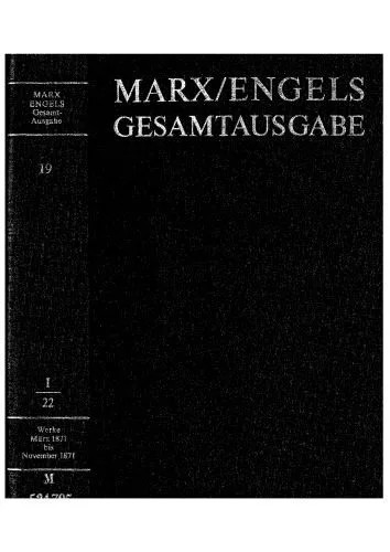 دانلود نسخه کامل کتاب Marx Engels Gesamtausgabe I.22: Karl Marx / Friedrich Engels: Werke, Artikel, Entwürfe März bis November 1871