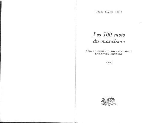 دانلود نسخه کامل کتاب Les 100 Mots du Marxisme