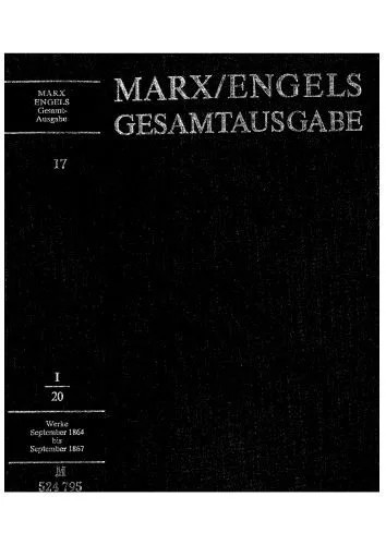 دانلود نسخه کامل کتاب Marx Engels Gesamtausgabe I.20: Karl Marx / Friedrich Engels: Werke, Artikel, Entwürfe September 1864 bis September 1867