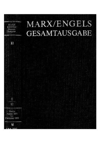 دانلود نسخه کامل کتاب Marx Engels Gesamtausgabe I.12: Karl Marx / Friedrich Engels: Werke, Artikel, Entwürfe Januar bis Dezember 1853.pdf
