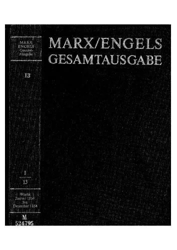 دانلود نسخه کامل کتاب Marx Engels Gesamtausgabe I.13: Karl Marx / Friedrich Engels: Werke, Artikel, Entwürfe Januar bis Dezember 1854