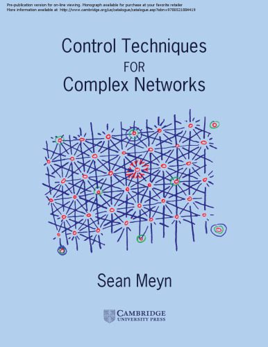 دانلود نسخه کامل کتاب Control techniques for complex networks