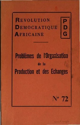 دانلود نسخه کامل کتاب Problèmes de l’organisation de la production et des échanges