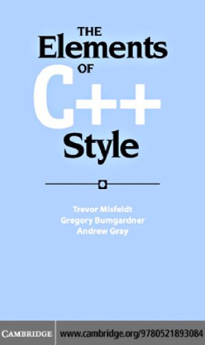 دانلود نسخه کامل کتاب The Elements of C++ Style