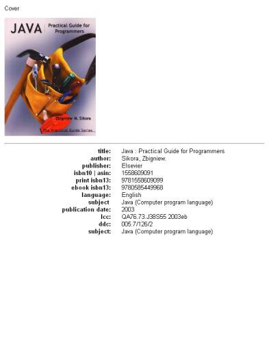 دانلود نسخه کامل کتاب Java: Practical Guide for Programmers (The Practical Guides)