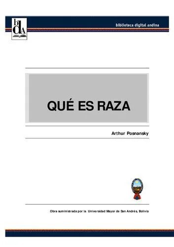 دانلود نسخه کامل کتاب Qué es raza