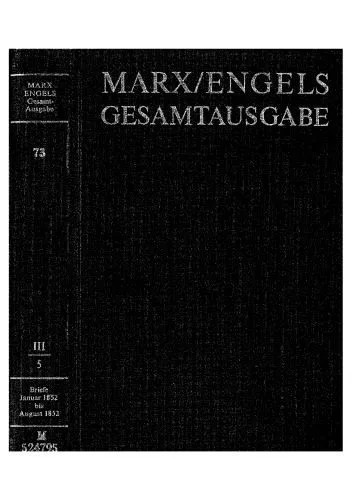 دانلود نسخه کامل کتاب Karl Marx/Friedrich Engels: Briefwechsel Januar bis August 1852.