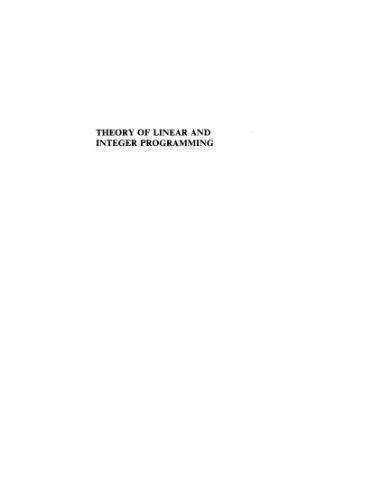 دانلود نسخه کامل کتاب Theory of linear and integer programming