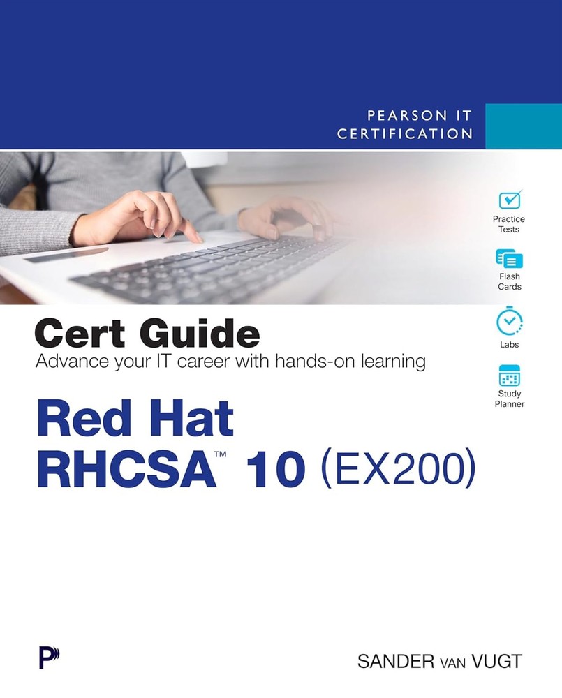 کتاب Red Hat RHCSA 10 Cert Guide EX200 (راهنمای آمادگی آزمون Red Hat RHCSA 10 (EX200)) نسخه انگلیسی PDF | ساندر ون ووگت