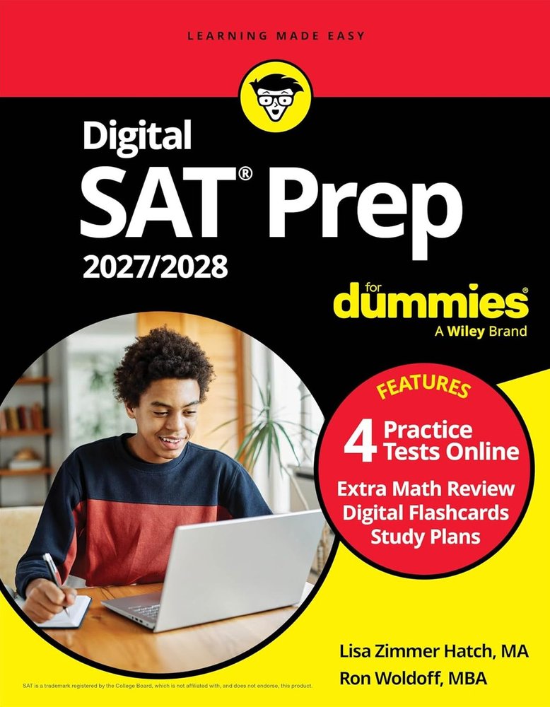 کتاب Digital SAT Prep 2027–2028 For Dummies (آمادگی آزمون دیجیتال SAT ۲۰۲۷–۲۰۲۸ برای مبتدیان) نسخه انگلیسی PDF | لیزا زیمر هچ