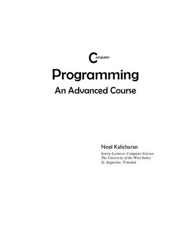 دانلود نسخه کامل کتاب C Programming – An Advanced Course