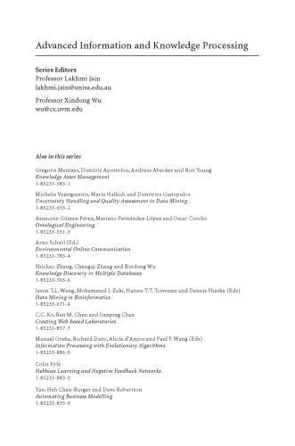 دانلود نسخه کامل کتاب Advanced Methods for Knowledge Discovery from Complex Data Ed