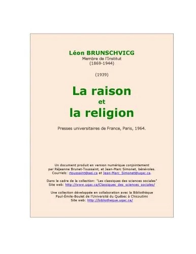 دانلود نسخه کامل کتاب La raison et la religion