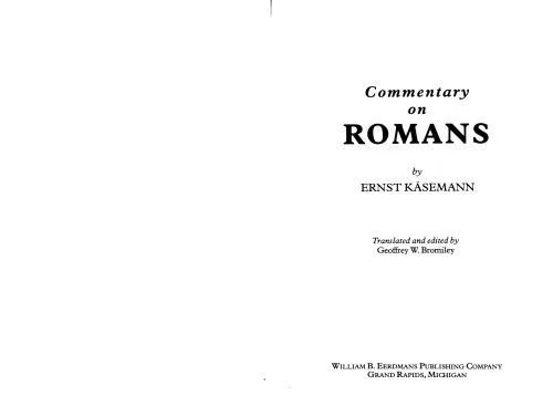 دانلود نسخه کامل کتاب Commentary on Romans