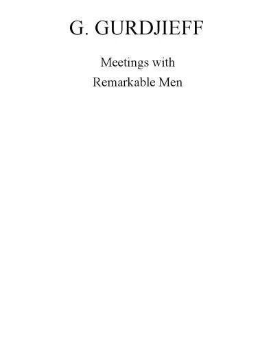 دانلود نسخه کامل کتاب Meetings With Remarkable Men