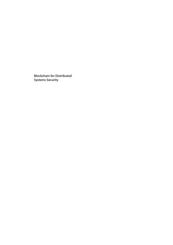 دانلود نسخه کامل کتاب Blockchain for Distributed Systems Security