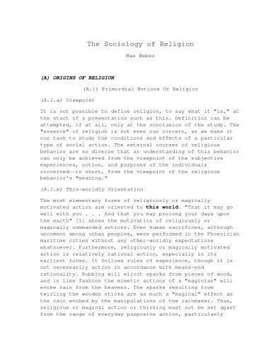 دانلود نسخه کامل کتاب The Sociology of Religion
