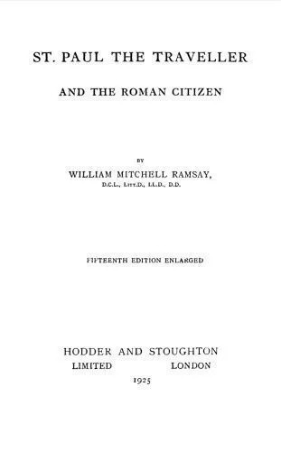 دانلود نسخه کامل کتاب St. Paul the Traveller and the Roman Citizen