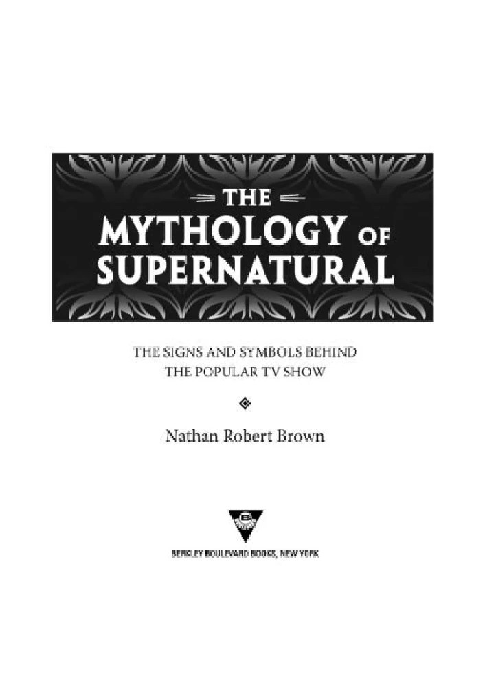 کتاب The Mythology of Supernatural نسخه انگلیسی PDF