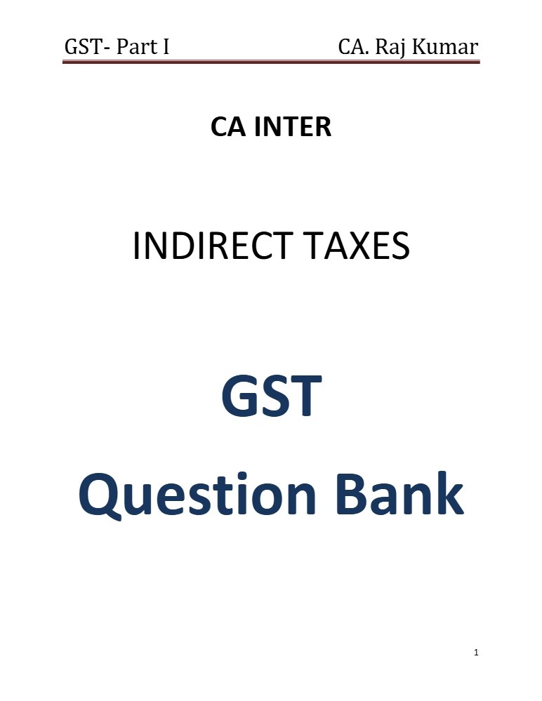 کتاب GST Question Bank نسخه انگلیسی PDF