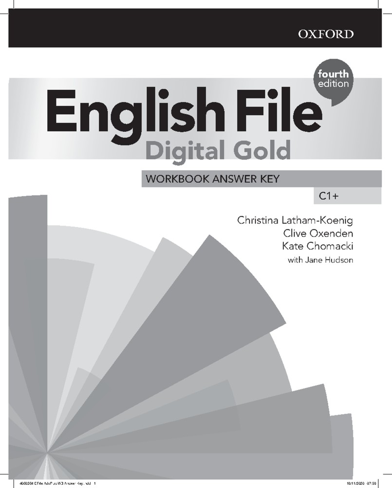 کتاب English File 4th Edition Advanced Plus Workbook Answer Key (پاسخ‌نامه کتاب کار English File ویرایش چهارم Advanced Plus) نسخه انگلیسی PDF