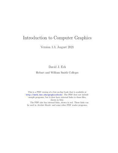 دانلود نسخه کامل کتاب Introduction to Computer Graphics