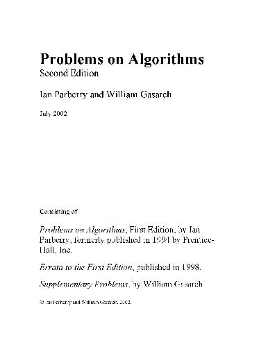 دانلود نسخه کامل کتاب Problems on Algorithms