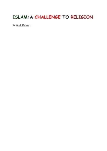 دانلود نسخه کامل کتاب Islam: A Challenge to Religion