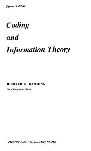 دانلود نسخه کامل کتاب Coding and information theory