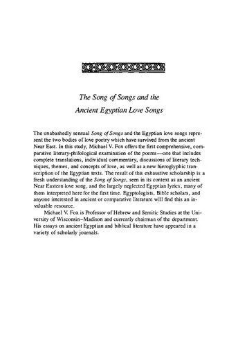 دانلود نسخه کامل کتاب The Song of Songs and the Ancient Egyptian Love Songs