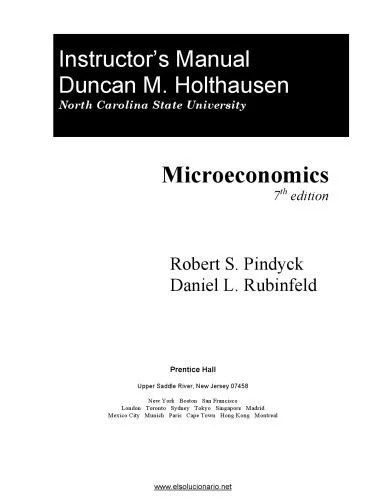 دانلود نسخه کامل کتاب Microeconomics, Instructor Solution Manual