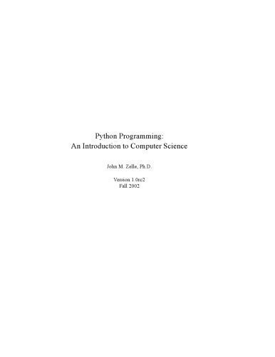 دانلود نسخه کامل کتاب Python Programming: An Introduction to Computer Science