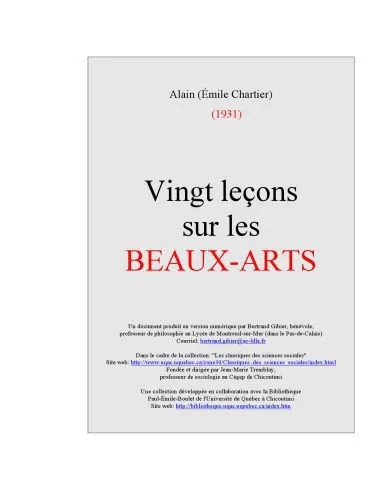 دانلود نسخه کامل کتاب Vingt lecons sur les beaux-arts
