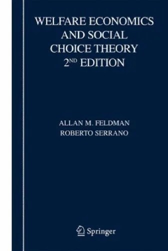 دانلود نسخه کامل کتاب Welfare Economics And Social Choice Theory