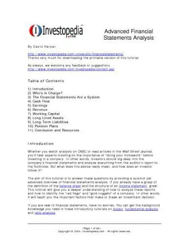 دانلود نسخه کامل کتاب Advanced Financial Statements Analysis