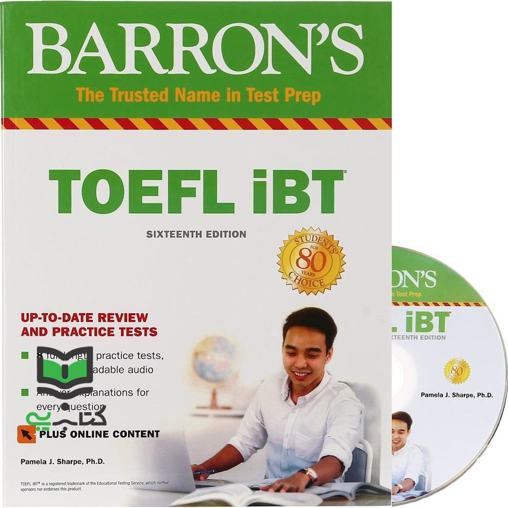 کتاب Barrons TOEFL iBT 16th +DVD