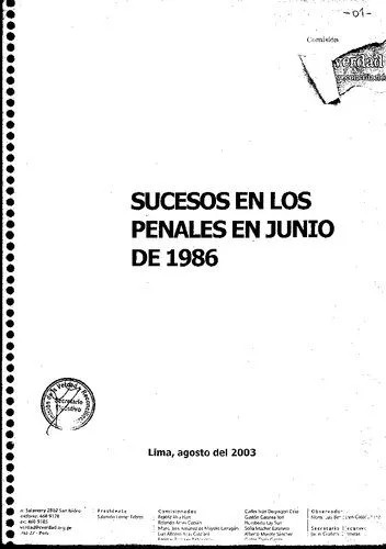 دانلود نسخه کامل کتاب Sucesos en los penales en junio de 1986 (Perú)