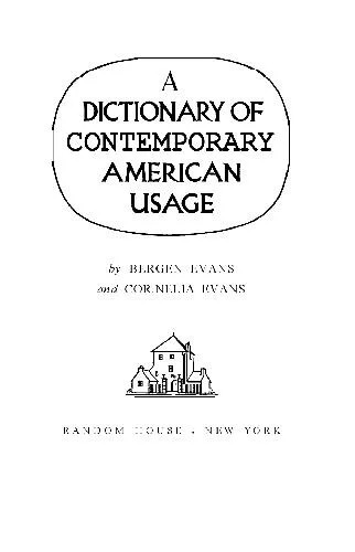 دانلود نسخه کامل کتاب A Dictionary of Contemporary American Usage