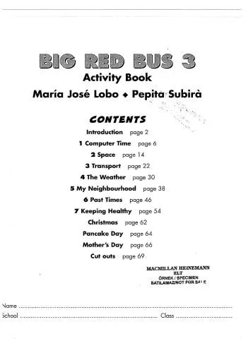 دانلود نسخه کامل کتاب Big Red Bus (Activity book, level – 3)